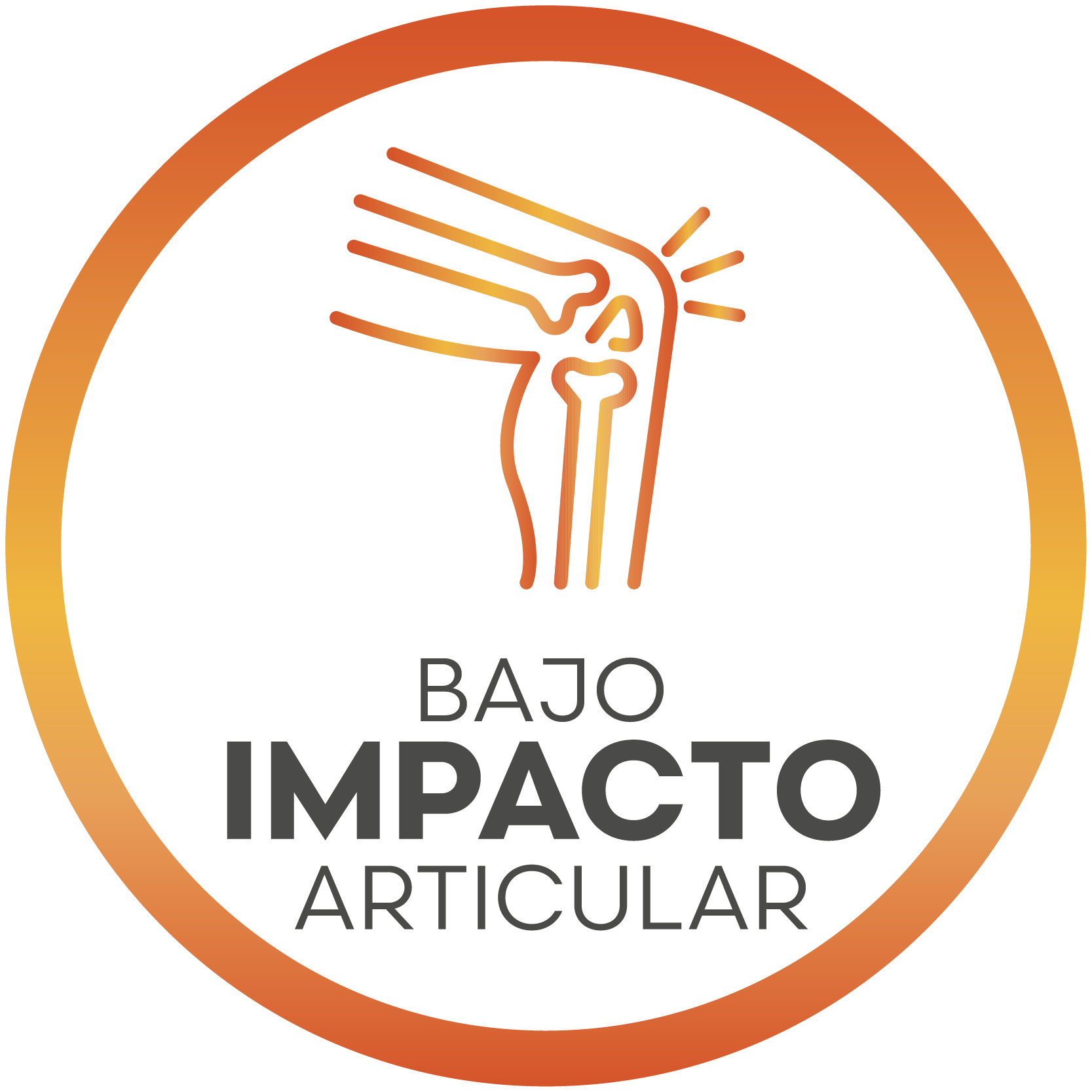 Icono impacto suave en articulaciones