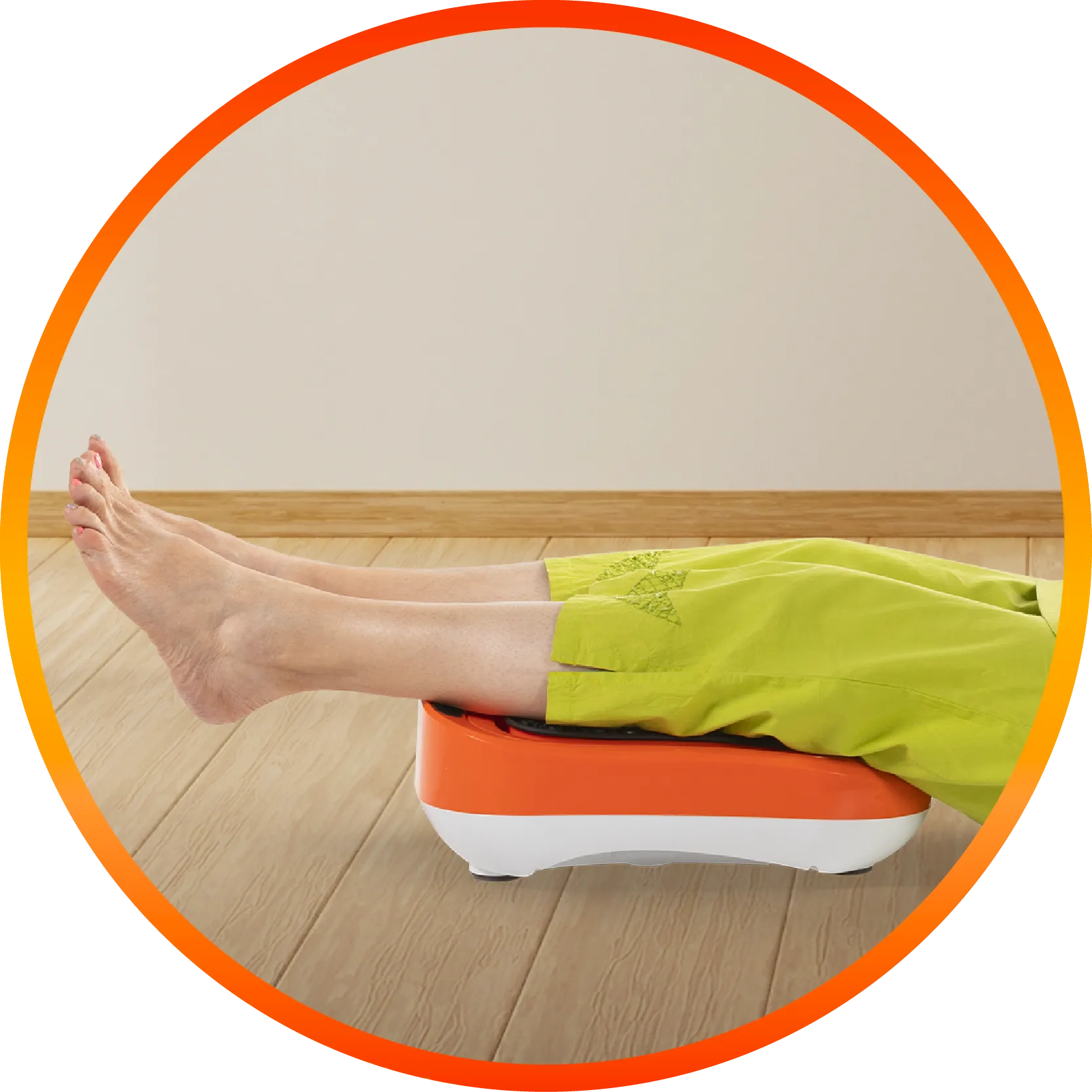Uso del masajeador Power Legs en diferentes posiciones